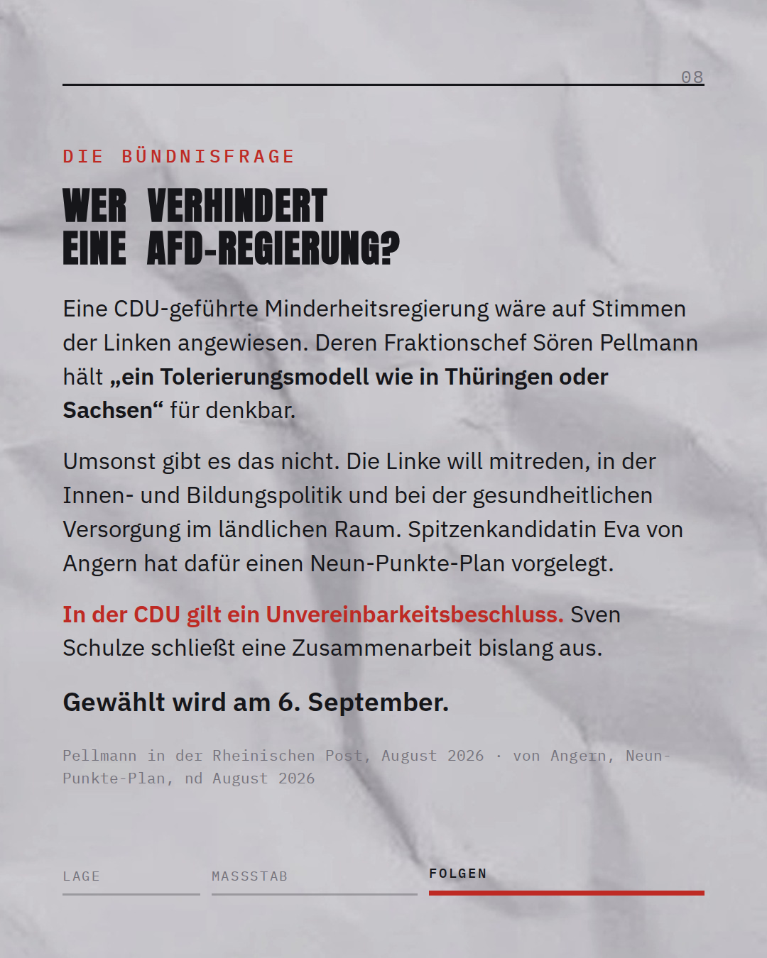 Wer verhindert eine AfD-Regierung? Die Bündnisfrage zwischen CDU und Linke