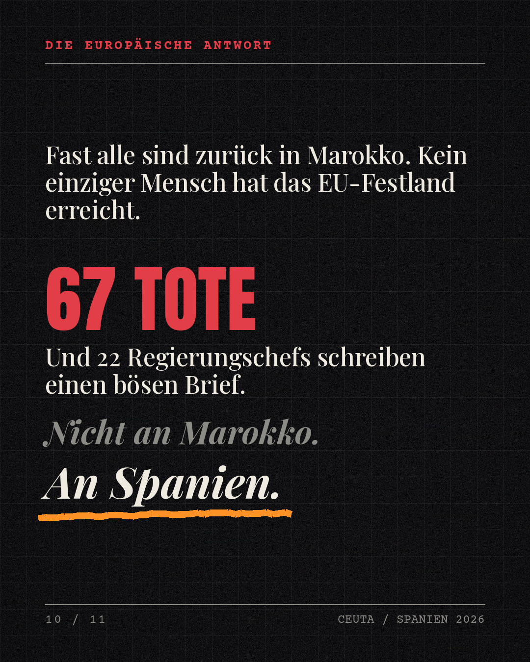Fast alle zurück in Marokko, mindestens 67 Tote — der Brief ging an Spanien, nicht an Marokko