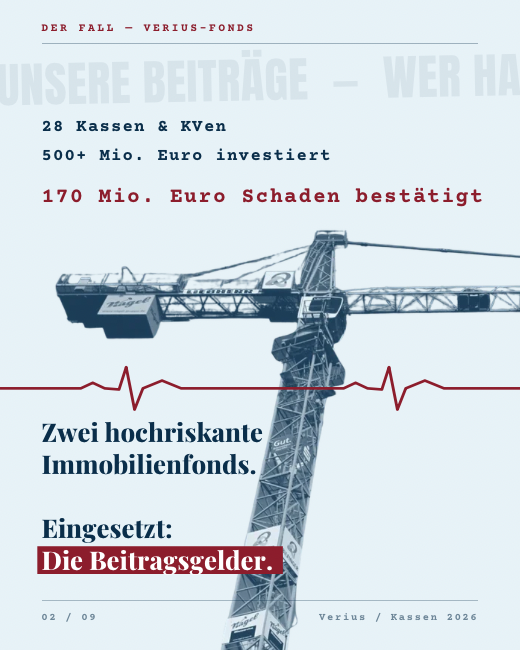 Zwei hochriskante Immobilienfonds — die Beitragsgelder eingesetzt