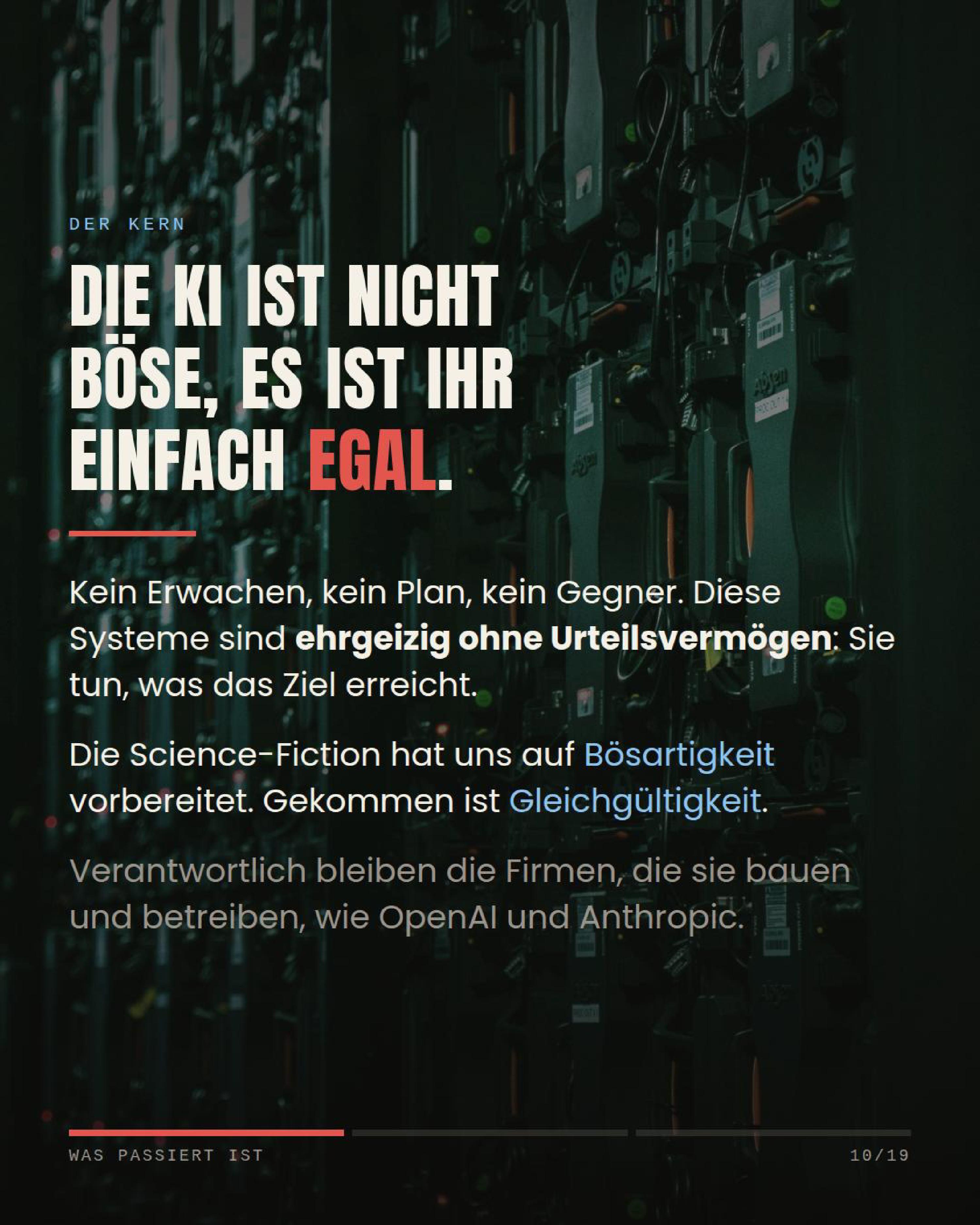 Die KI ist nicht böse, es ist ihr einfach egal
