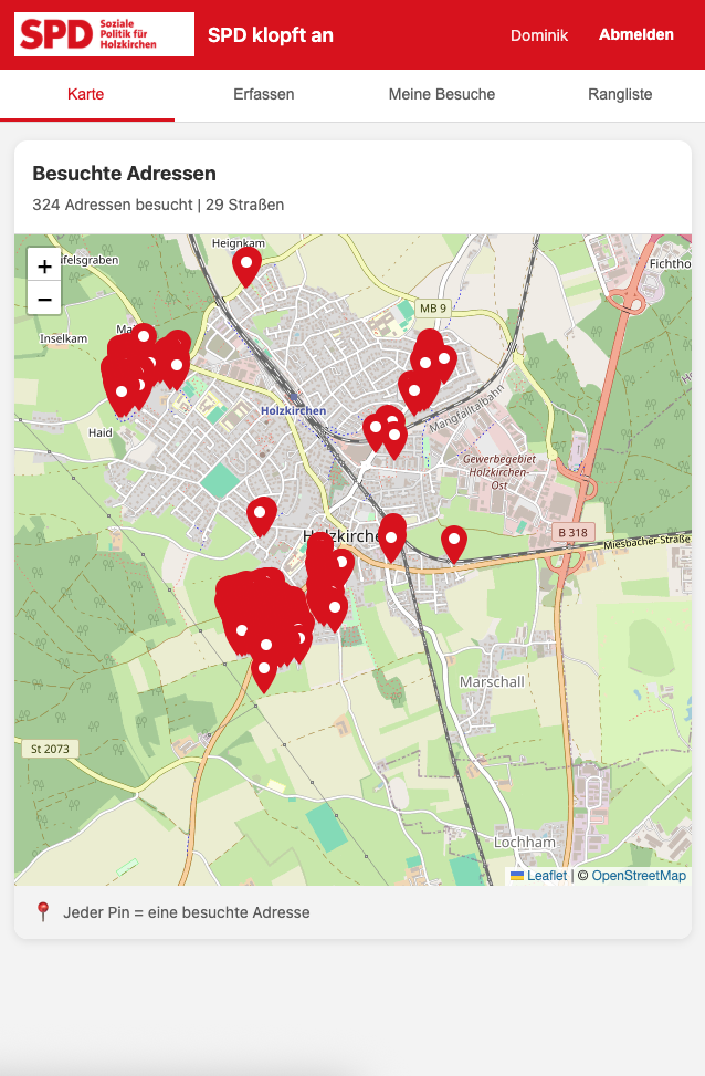Haustürwahlkampf-App